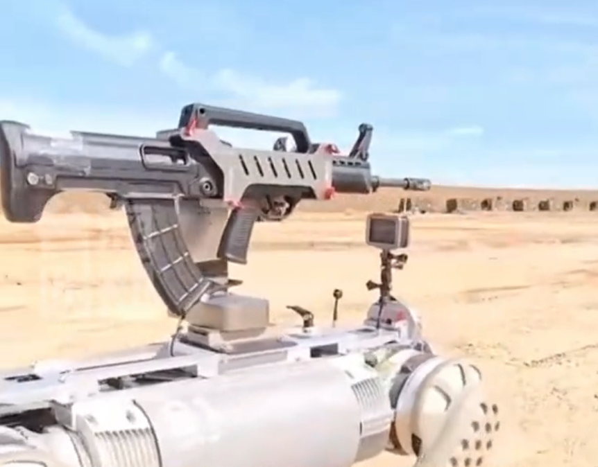 A #robot #dog +#AK47
