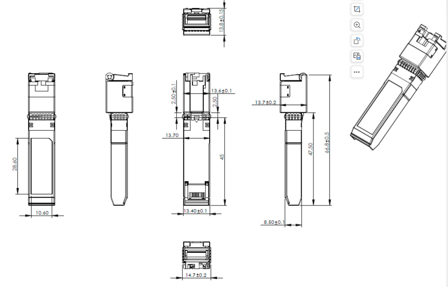 10GBASE-T Copper #SFP+ Transceiver